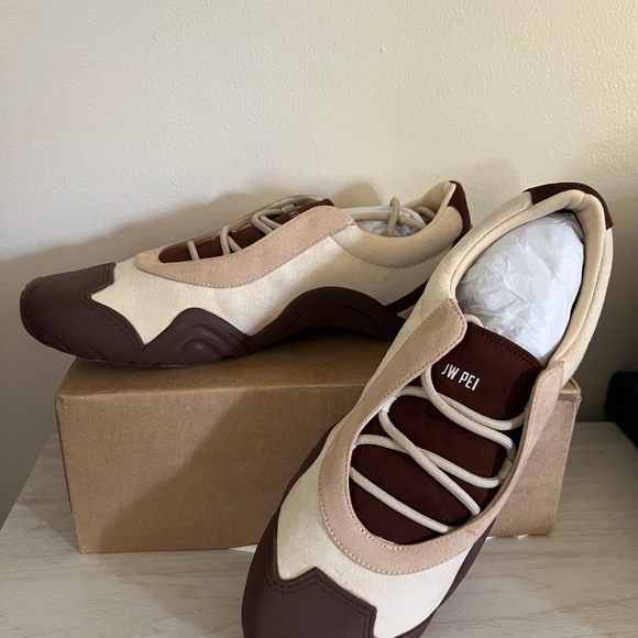 Caitlin Lace-up Ballerina Sneakers - Light Brown - Picture 6 of 7